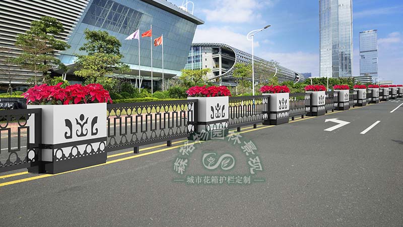 河南市政道路隔離PVC花箱護(hù)欄