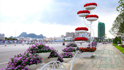 室外道路景觀藝術花架