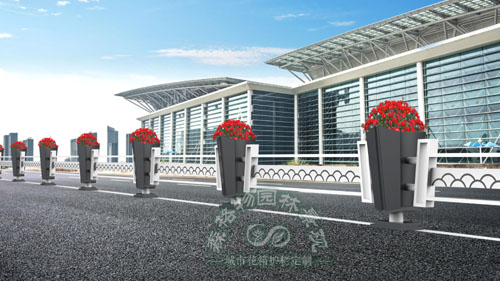 吉安四海升平鍍鋅鋼花箱鐵藝護欄