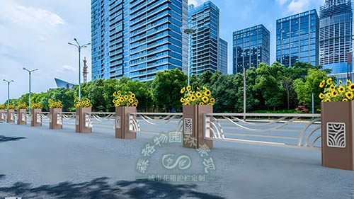 吉安湖光山色中央隔離道路花箱護欄
