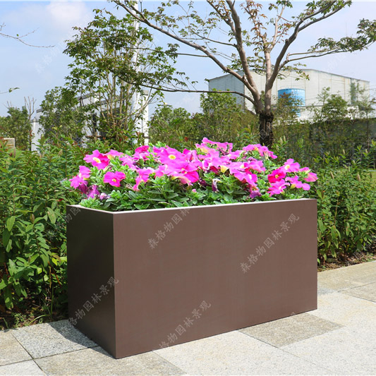四川咖色方形鈑金花箱