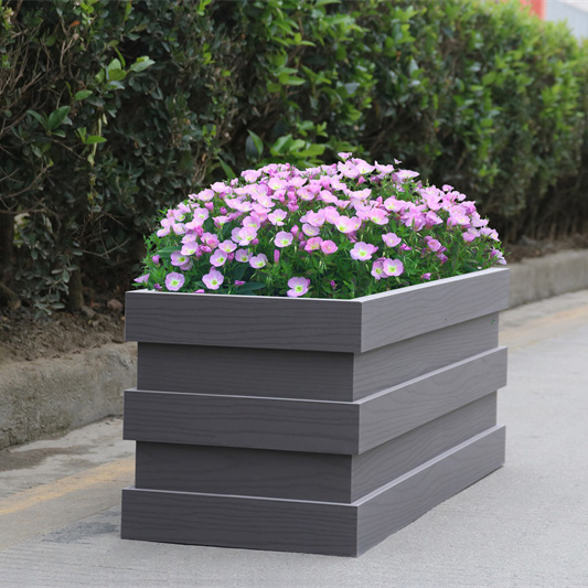 紅河亞灰pvc公園花箱
