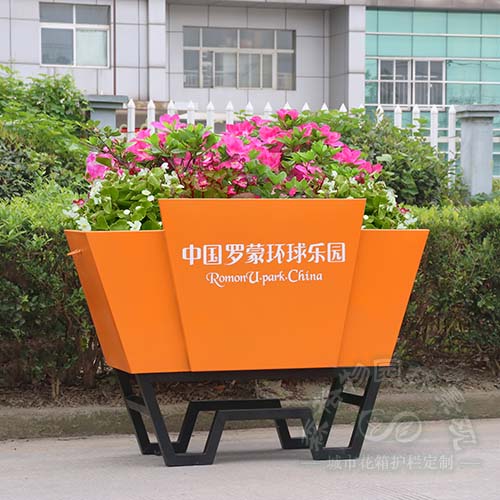 貴州公園景區時尚不銹鋼花箱
