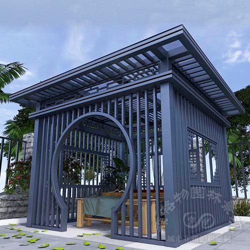 鋁合金新中式四角涼亭