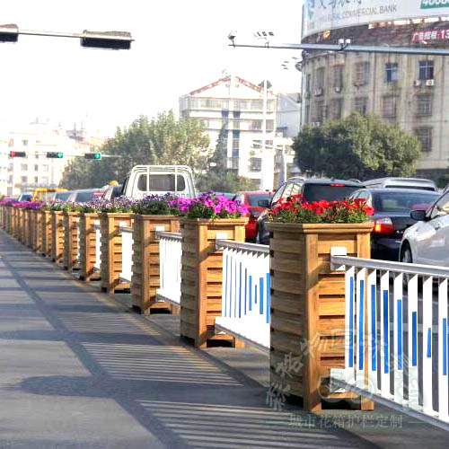 貴州豎式黃檀木紋鋁合金花箱