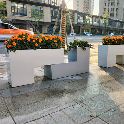 廣東L形組合不銹鋼道路雨水花箱