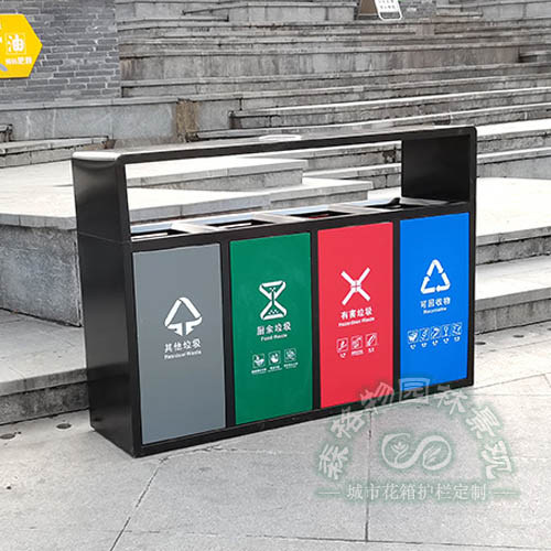 貴州四分類不銹鋼垃圾桶果皮箱