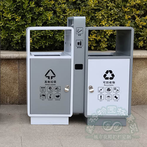 貴州戶外不銹鋼垃圾桶雙桶