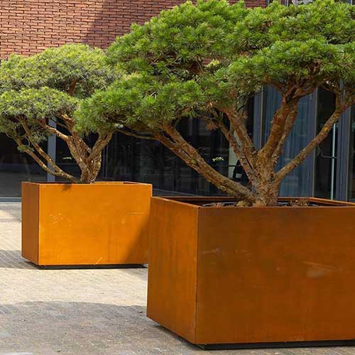 紅河耐候鋼花箱樹池