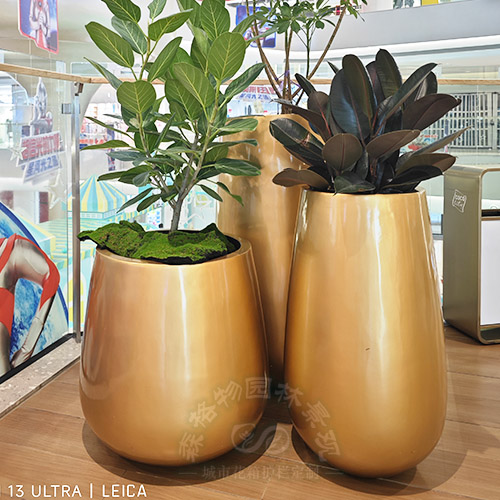 貴州商場金色不銹鋼花箱