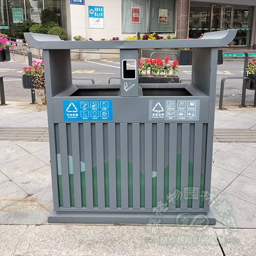 貴州不銹鋼雙分類景觀垃圾桶