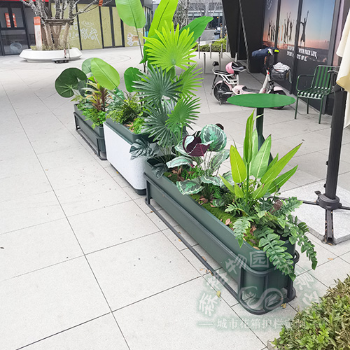 商業(yè)街庭院風花箱隔斷