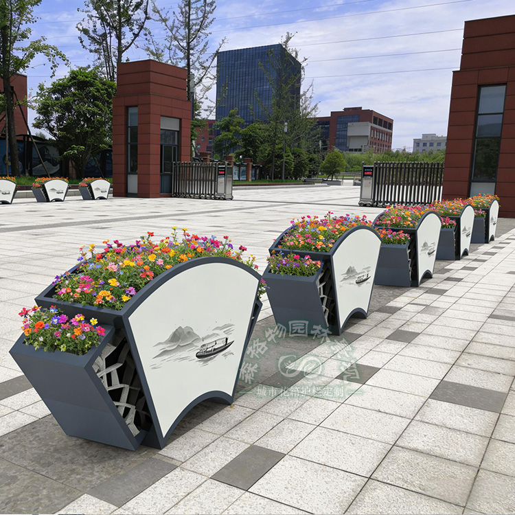 扇形宣傳畫pvc花箱