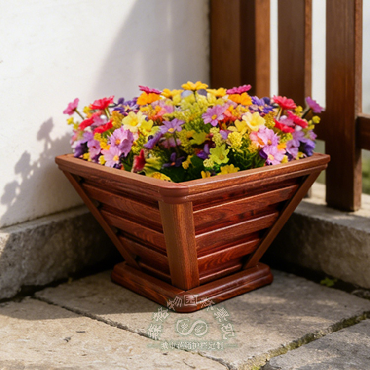 貴州公園方斗型鋁合金花箱