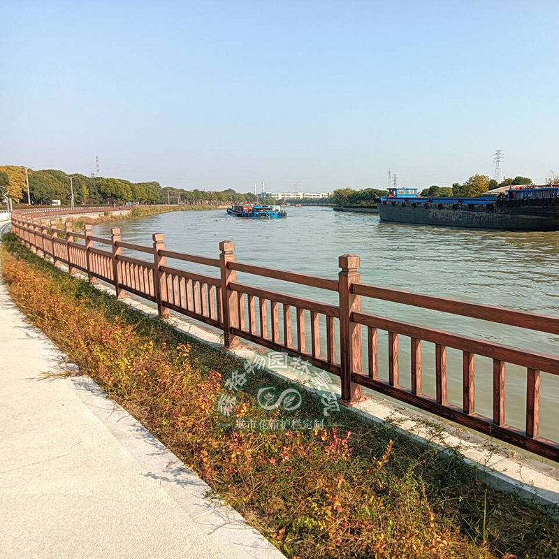 臨夏鋁合金仿木紋河道護(hù)欄