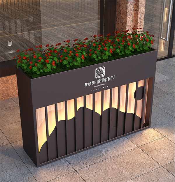 鐵藝山水燈光花箱